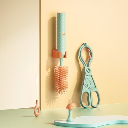 Electric Silicone Bottle Brush 360 Degree Rotating Baby Pacifier Cup Pacifier Cleaning Brush Set With Lithium Battery