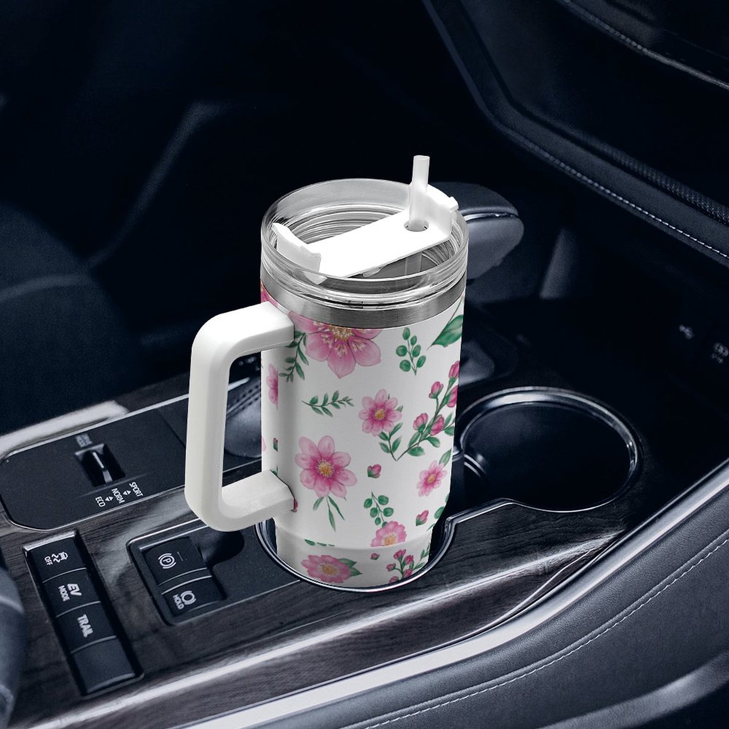 PHDT00122 POD US Local Tumbler 40 oz Large Capacity Car Cup Flowers