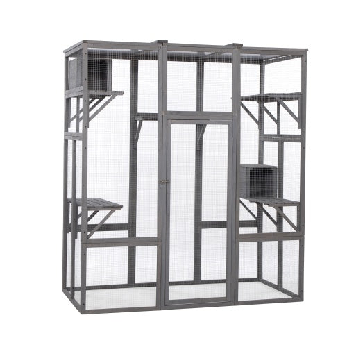 US Local Oversized Cat Cage - Grey