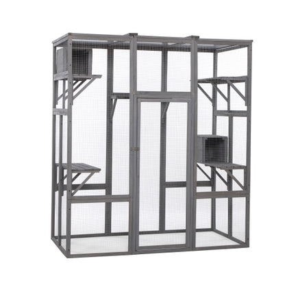 US Local Oversized Cat Cage - Grey
