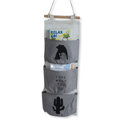 US Local Cartoon Three-layer Hanging Storage-Gray 5064