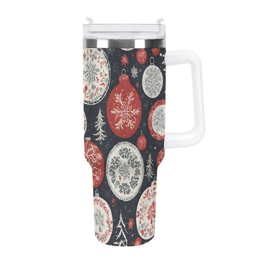 PHDT00332 POD US Local Tumbler 40 oz Large Capacity Car Cup Christmas, Colored Balls