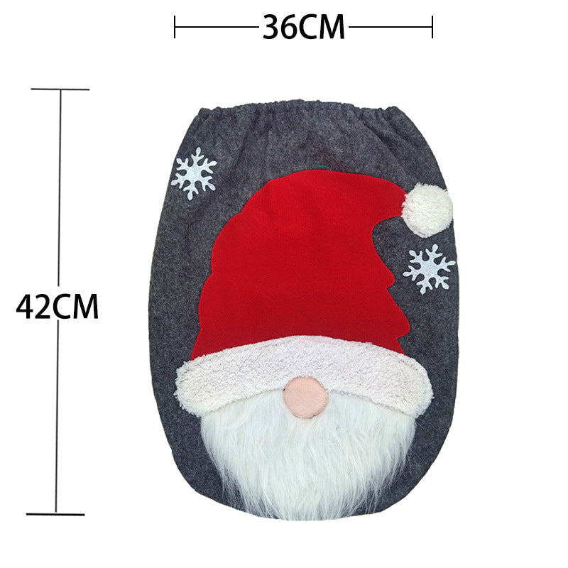 Stylish Christmas Decorations Toilet Cover