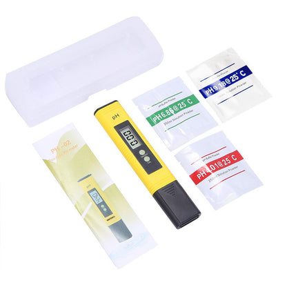 US Local PH Meter 0.01 PH Battery Powder High Precision Water Quality EC Tester 0-14 PH Measurement Range For Aquarium Swimming Pool Digital Electric PH Meter LCD Tester Pocket Hydroponics Aquarium Water Test