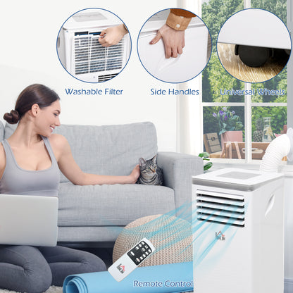 US Local Portable Air Conditioner 7000BTU Remote Fan Modes 24 Hour Timer Auto Off