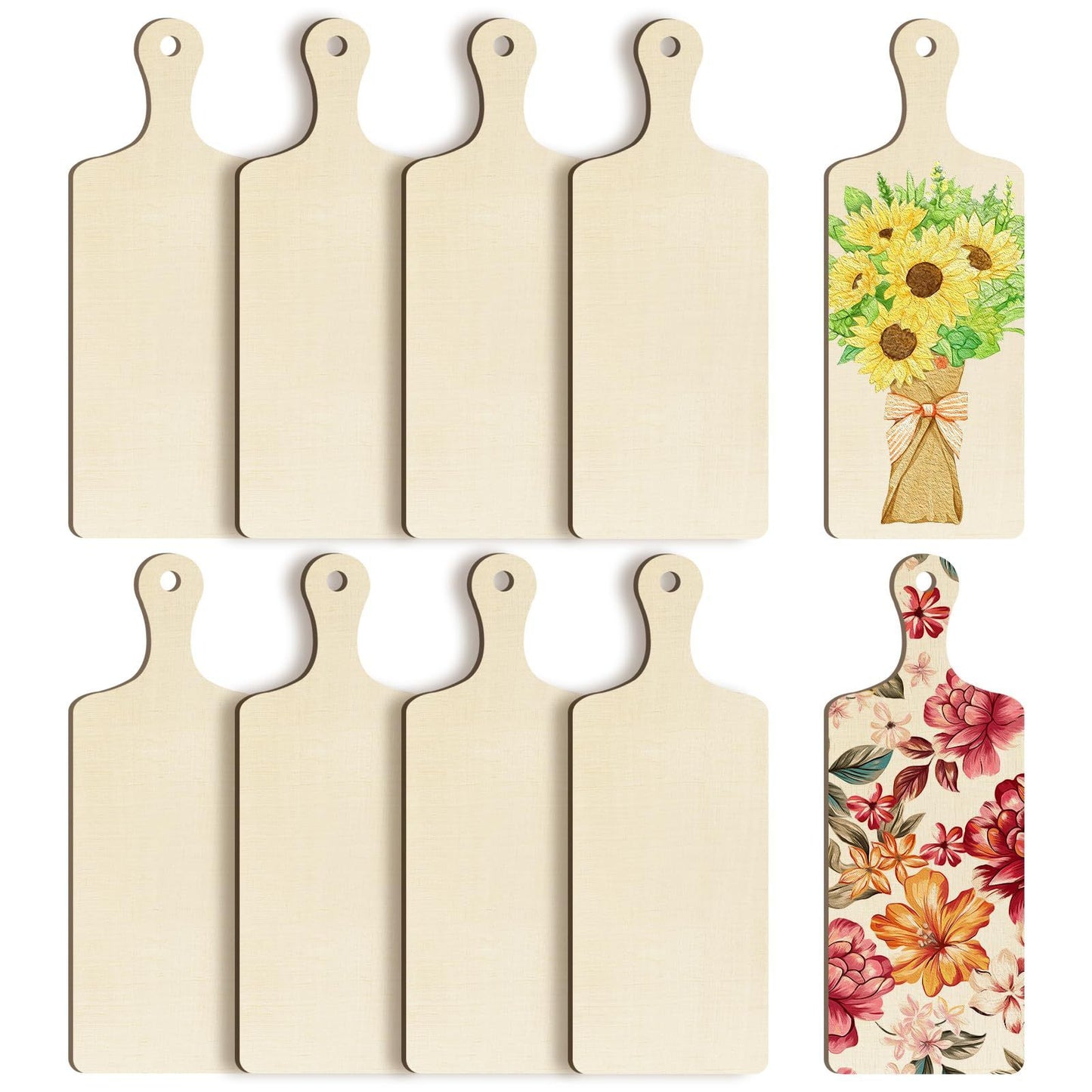 Wooden Craftwork Thanksgiving Snowflake Love Heart Big Pumpkin With Hole Handmade Pendant