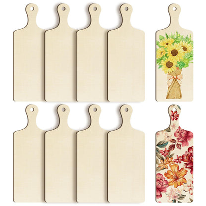 Wooden Craftwork Thanksgiving Snowflake Love Heart Big Pumpkin With Hole Handmade Pendant