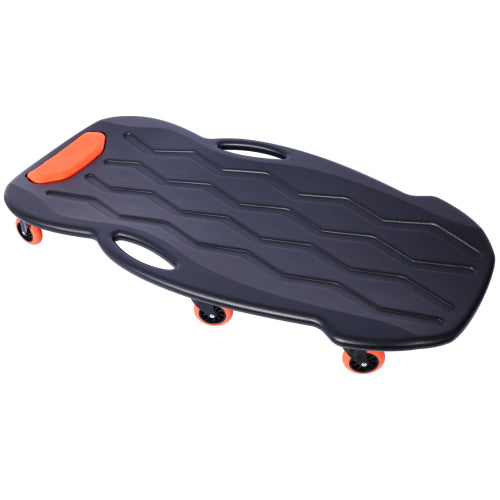 US Local Plastic Creeper 42 Inch With Carrying Bag - Blow Molded Ergonomic HDPE Body With Padded Headrest & Dual Tool Trays - 330 Lbs Capacity ORANGE