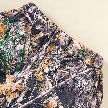 US Local Toddler Baby Boy Outfits Little Boys Short Sleeve Camouflage Print Hoodie Sweatshirt Shirts & Short Pants With Pocket