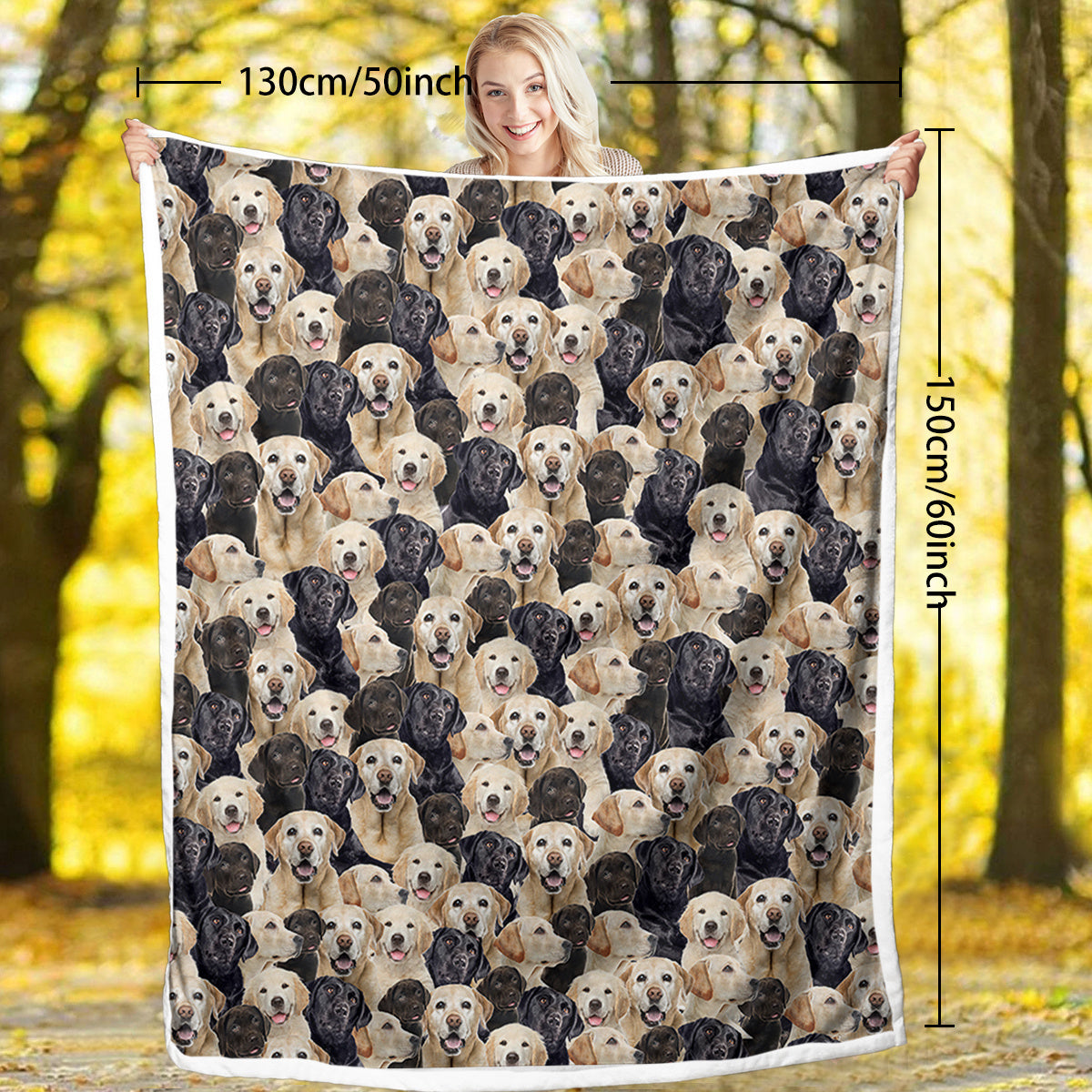 US & UK Local  Labrador Retriever Blanket Cute Labrador Retriever Fleece Blanket Dog Animal Pattern Sherpa Throw Blanket For Women Girls Mom Travel