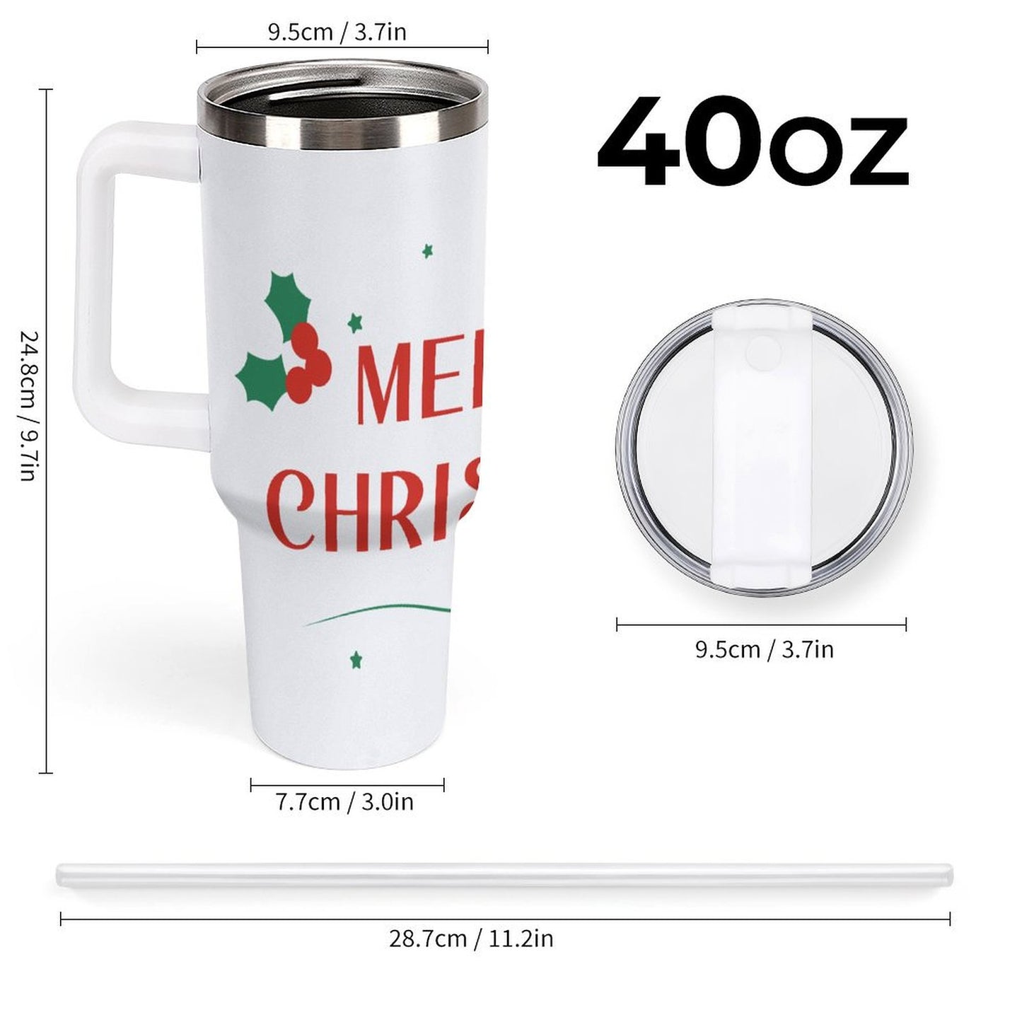 PHDT00204 POD US Local Tumbler 40 oz Large Capacity Car Cup Christmas
