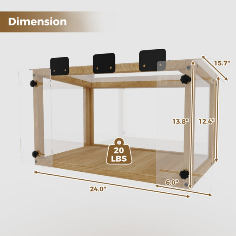 US Local Waterproof Window Cat Perch Catio, Wood Cat Window Box, Window Catio For Indoor Cats. Suitable Single Hanging Window With An Inner Diameter Of The Window Frame With A Net Opening Width Of 24-35 In