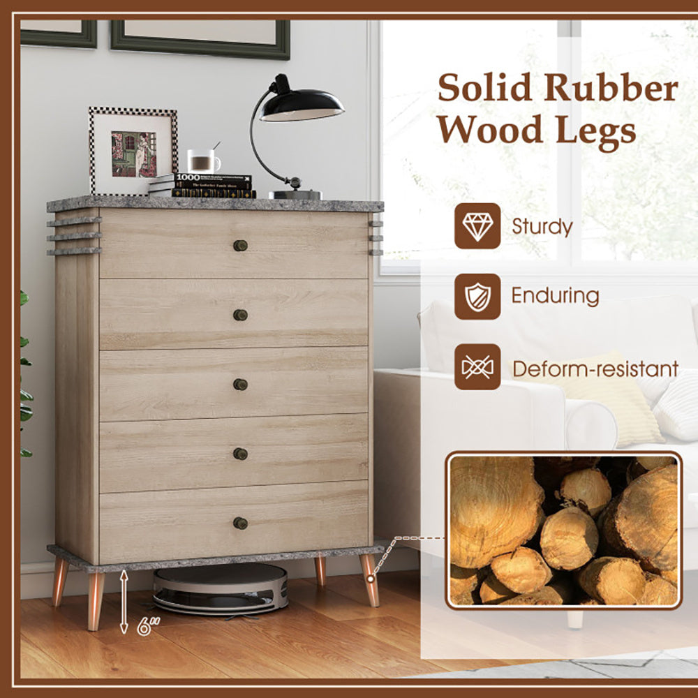 US Local Farmhouse Chest Dresser Of Drawers Tall Storage Organizer