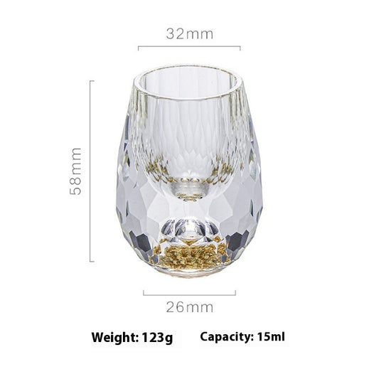 Diamond Shooter Glass Household White Wine Set Thick Bottom