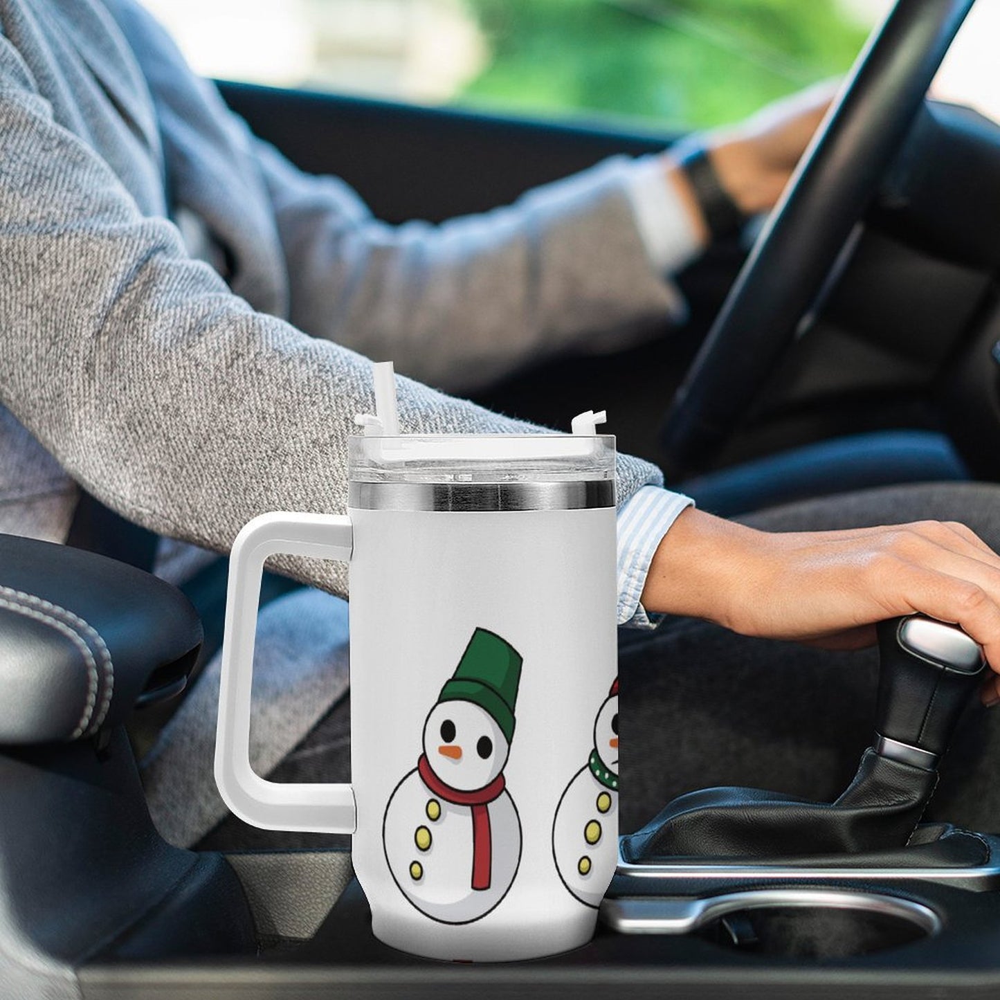 PHDT00314 POD US Local Tumbler 40 oz Large Capacity Car Cup Christmas Snowman