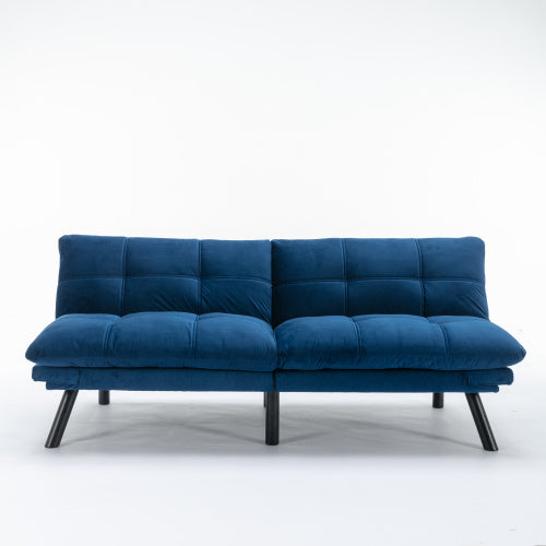 US Local Navy Blue Convertible Folding Modern Sofa Bed