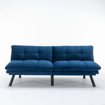 US Local Navy Blue Convertible Folding Modern Sofa Bed