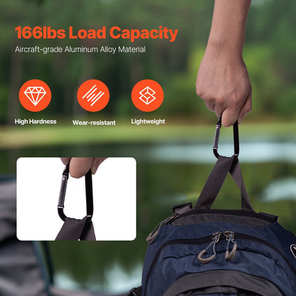 US Local Caribeaner Clip Spring Snap Hook Keyring Camping Sports Karabiner 10 PCS