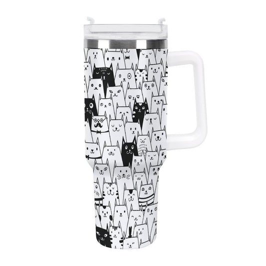 PHDT00377 POD US Local Tumbler 40 oz Large Capacity Car Cup Funny Cat