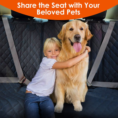 US Local 1Pc Dog Car Seat Cover Waterproof Scratchproof Pet Car Rear Protector Mat Pet Back Seat Cover With Dog Seat Belt For Car Truck SUV