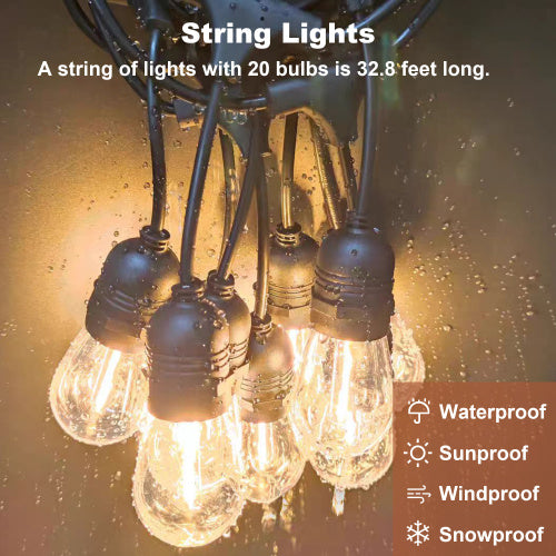 US Local 13' X 6.5' Wooden Pergola Grill Gazebo With Metal Roof & Bulbs & Bar Counters