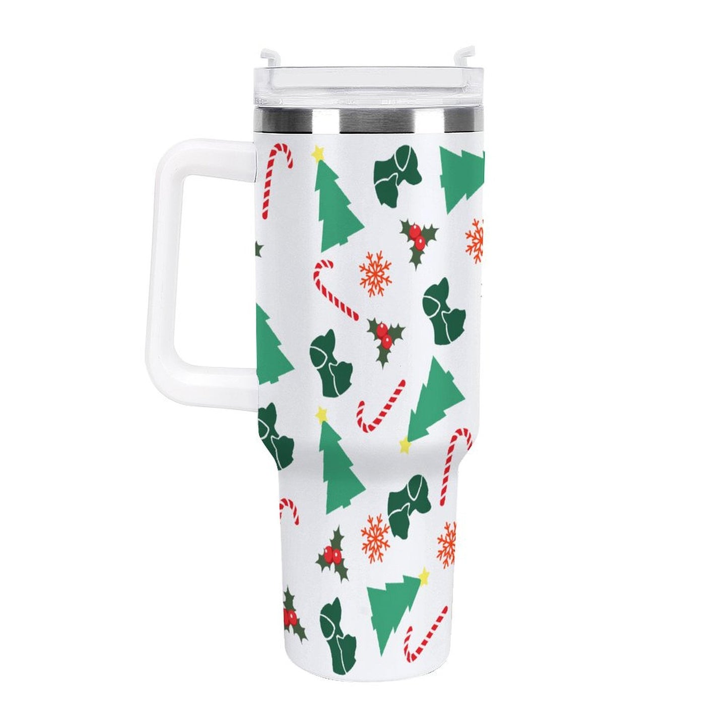 PHDT00322 POD US Local Tumbler 40 oz Large Capacity Car Cup Christmas Tree Dog Cat Candy Cane Snowflake Leaves