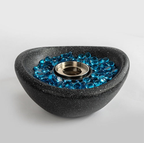 US Local Tabletop Fire Pit Black, Outdoor & Indoor Fire Pit, Portable Concrete Fire Pit, Personal Ethanol Fireplace, Outdoor Table Top Fire Pit, Mini Fire Pit Smokeless Fire Bowl