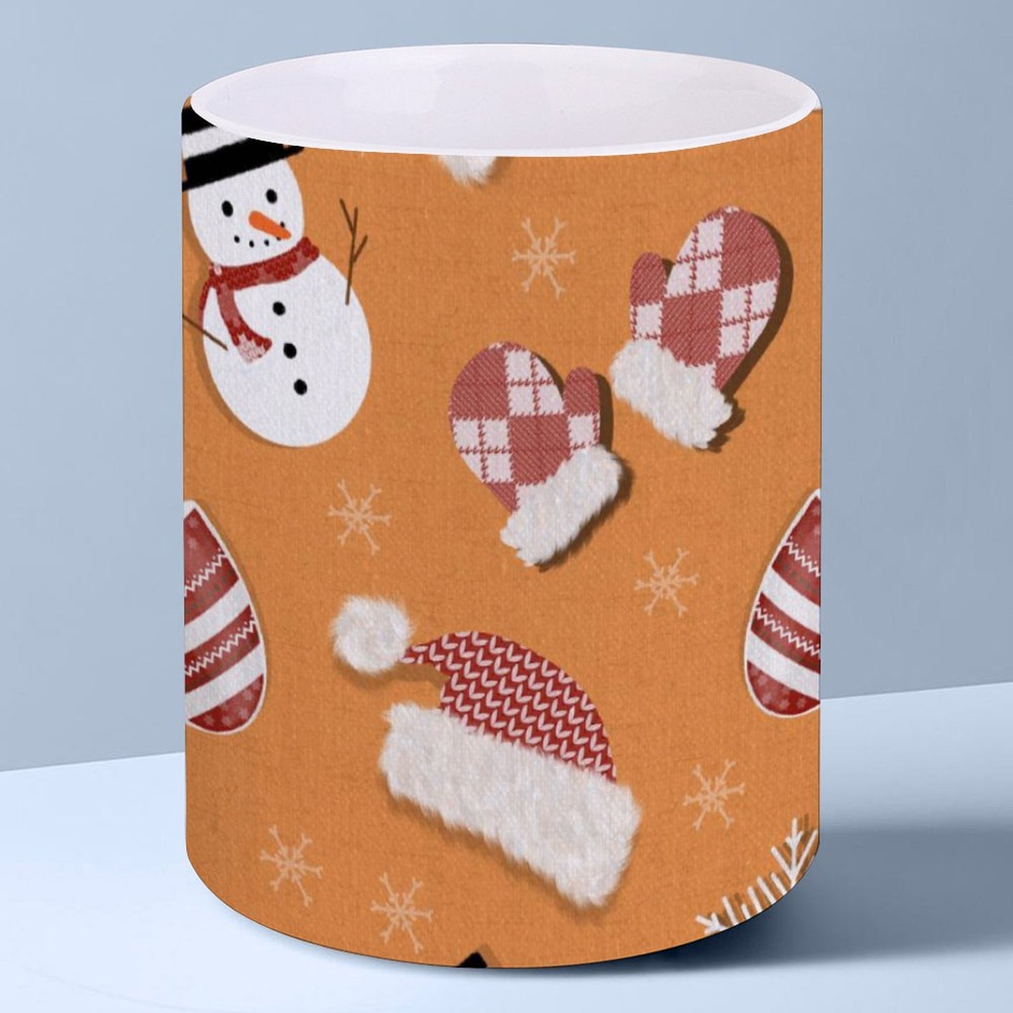 POD US Local White mug with full print, Christmas Santa Claus Yellow 0043