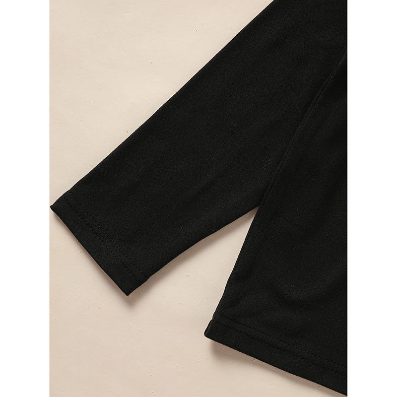 US Local Kid's 'Grandma And Granddaughter' Letter & Heart Print Long Sleeve Top & Pants Set, 2 Sets Comfy Loungewear Outfit