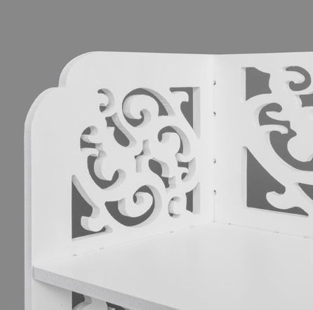 US Local Wood Plastic Board -6-story Carved Shoe Rack