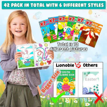 US Local 42-pack Easter Kids Colouring Book For Children Aged 4-8 And 8-12 Years Old
