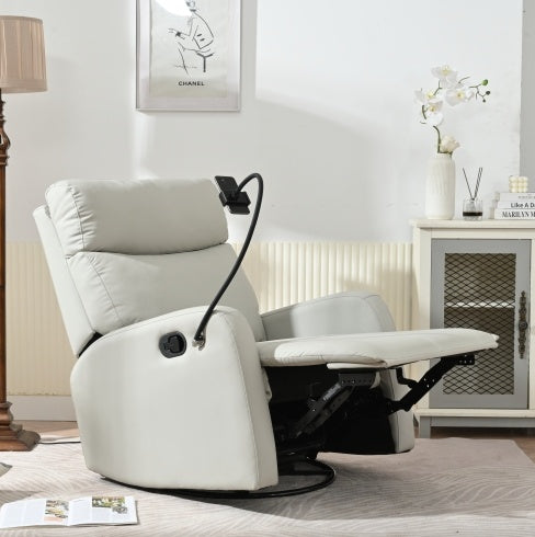 US Local Modern Small Rocking Chair, Swivel Recliner, Bedroom Chair