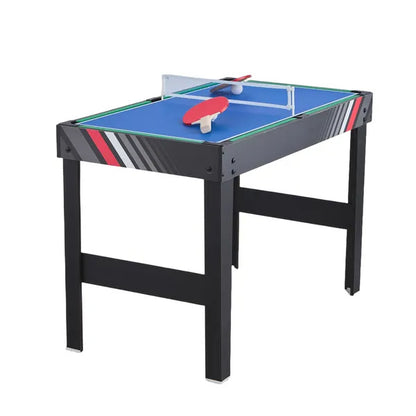 US Local 4-in-1 Combo Game Table Set, Air Hockey Table, Multi Combination Table With Air Hockey, Pool Billiard, Foosball, Ping Pong, Pushers & Pucks, Sports Arcade Table For Family Game Room Office
