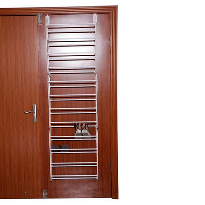 US Local Shoe Rack With 12-tier Door Back