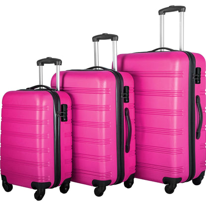 US Local 3 Piece Set Of Suitcases, Hard Shell Trolley Cases With TSA Locks 20 Inches 24 Inches 28 Inches