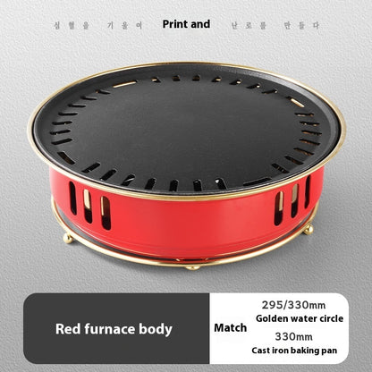 Household Carbon Commercial Round Barbecue Oven