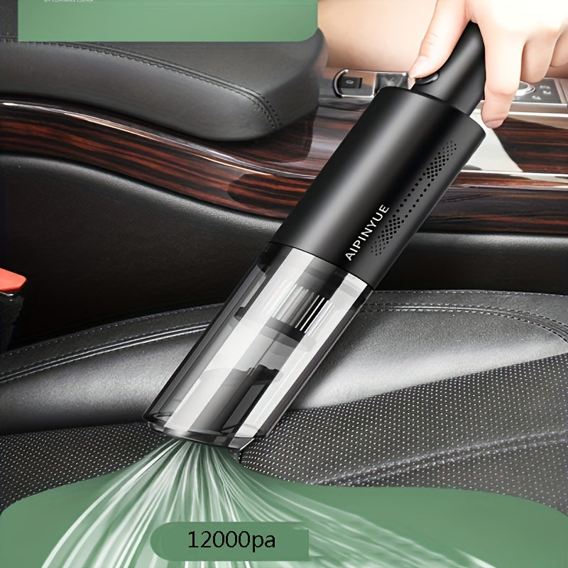 US Local Home Car Vacuum Cleaner, 120W 12000Pa Rechargeable Handheld Black Wired Charging Multi-function Cleaning Accessories For Car Interior Home