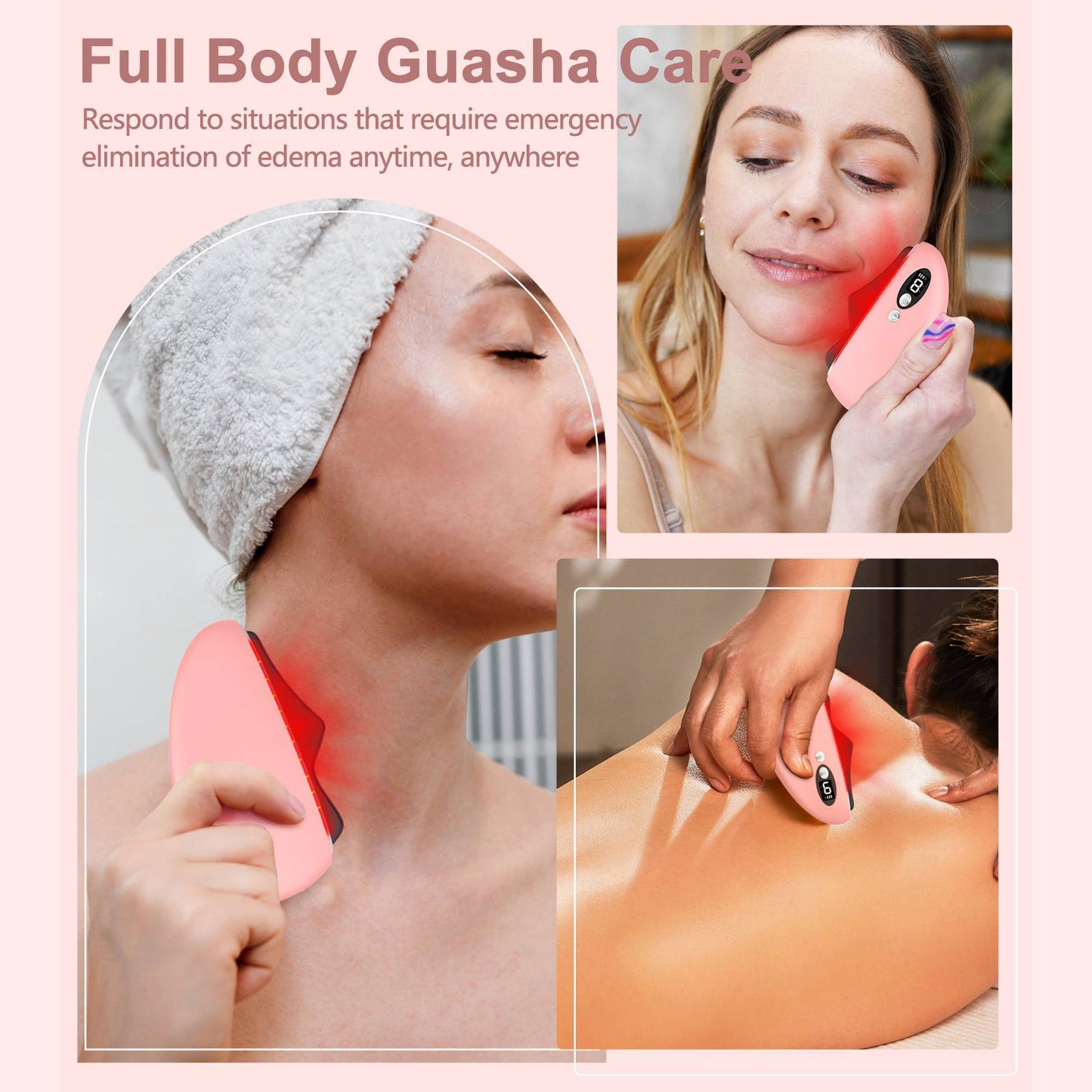 US Local Gua Sha Facial Tool, Electric Black Obsidian Guasha Tool Massage Gua Sha Stone