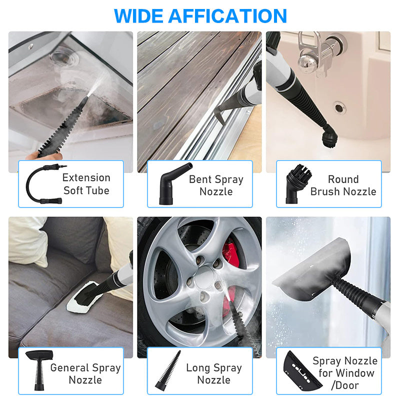 US Local Grenade Steam Cleaner, Pressurized Handheld Cleaner For Household Use, Equipped With 12 Accessories, For Multiple Surfaces And A Powerful Home Steam Machine For Cleaning In Various Scenarios.