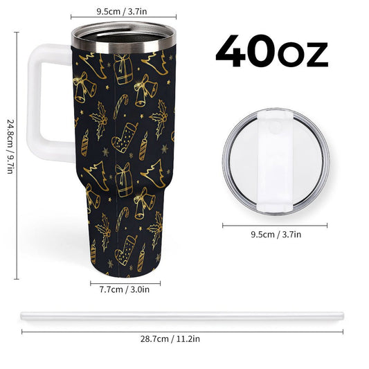 PHDT00290 POD US Local Tumbler 40 oz Large Capacity Car Cup Christmas Gift Golden