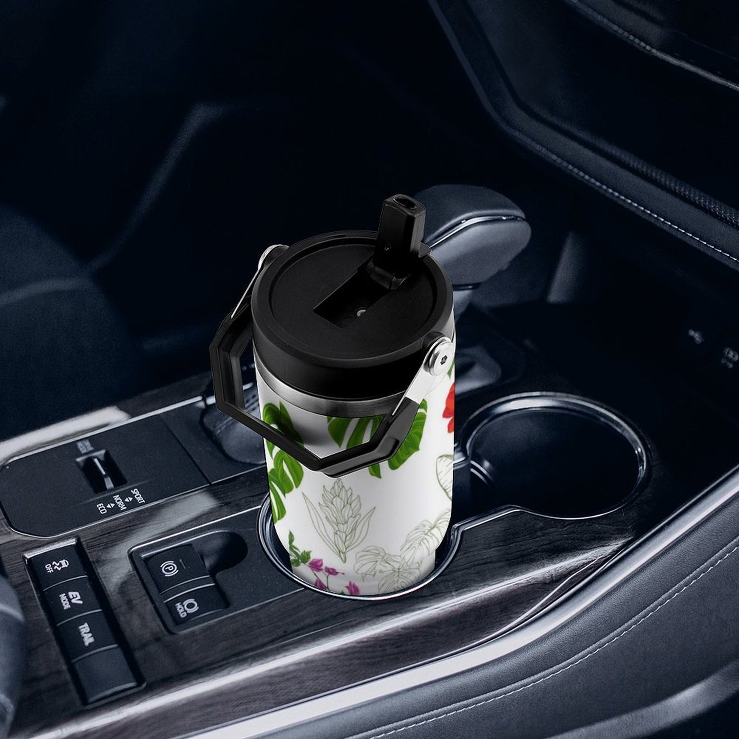 POD US Local Tumbler 30oz Large Capacity Car Cup Tropical, Flower, Leafy, Casual Style