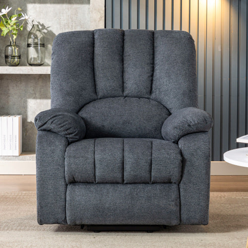 UK Local Electric Power Lift Recliner Chair Sofa With Massage And Heat For Elderly 2 Side Pockets USB Ports Single Recliner Chairs For Living Room Overstuffed Fabric Reclining