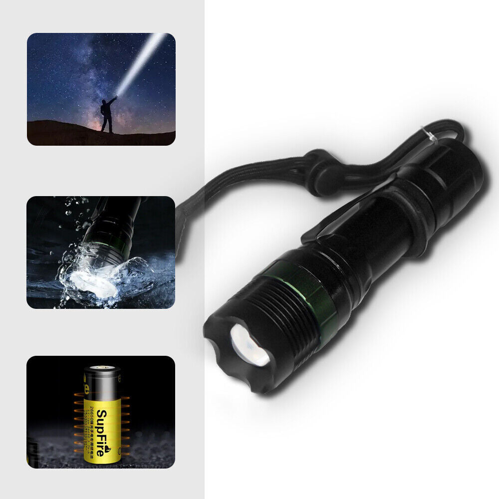 US Local Super-Bright 90000LM LED Searchlight Handheld Spotlight Flashlight Rechargeable