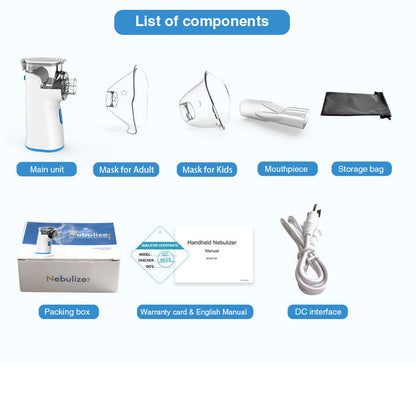 US Local Handheld Home Portable Micro Mesh Nebulizer