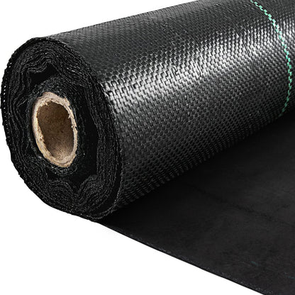 US Local VEVOR Weed Barrier, 5.8oz Landscape Fabric, 3ft X 300ft Cover Mat Heavy Duty Woven Grass Control Geotextile For Garden, Patio, Black