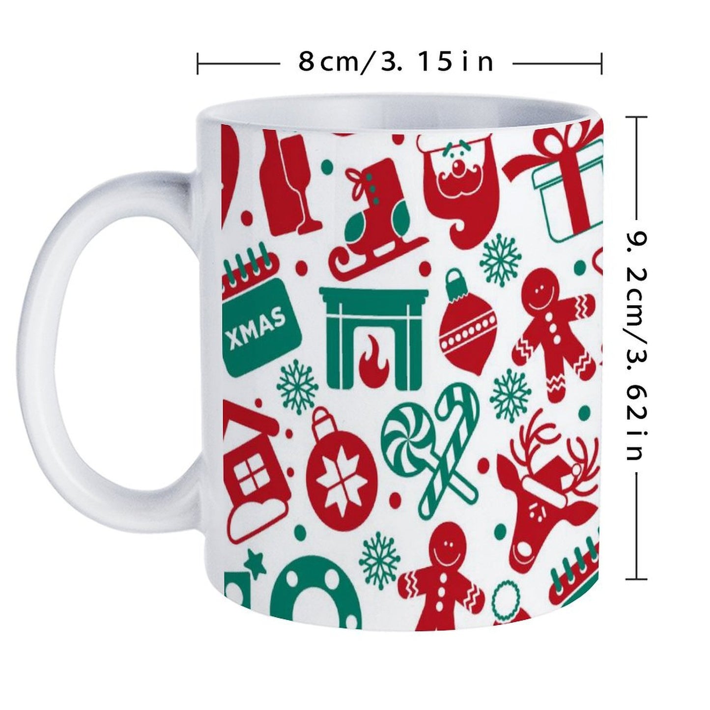 POD US Local White mug with full print, Christmas 0047