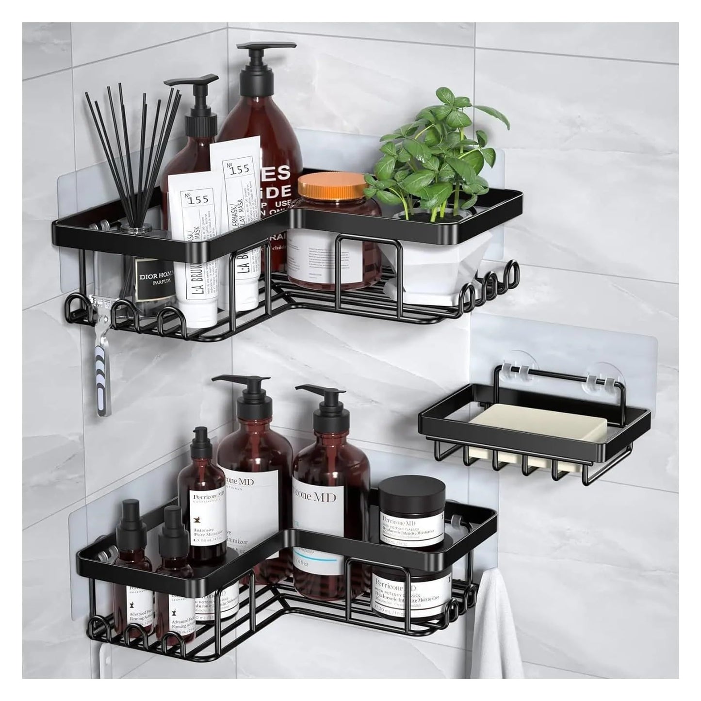 UK Local Two-piece Shower Storage Rack