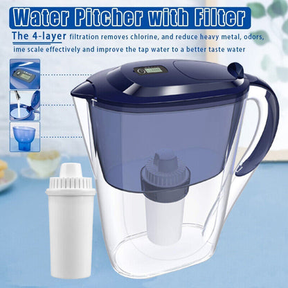 US Local DP06Water Filter Jug Water Pitcher Purifier Cartridge Electronic Indicator 10Cup