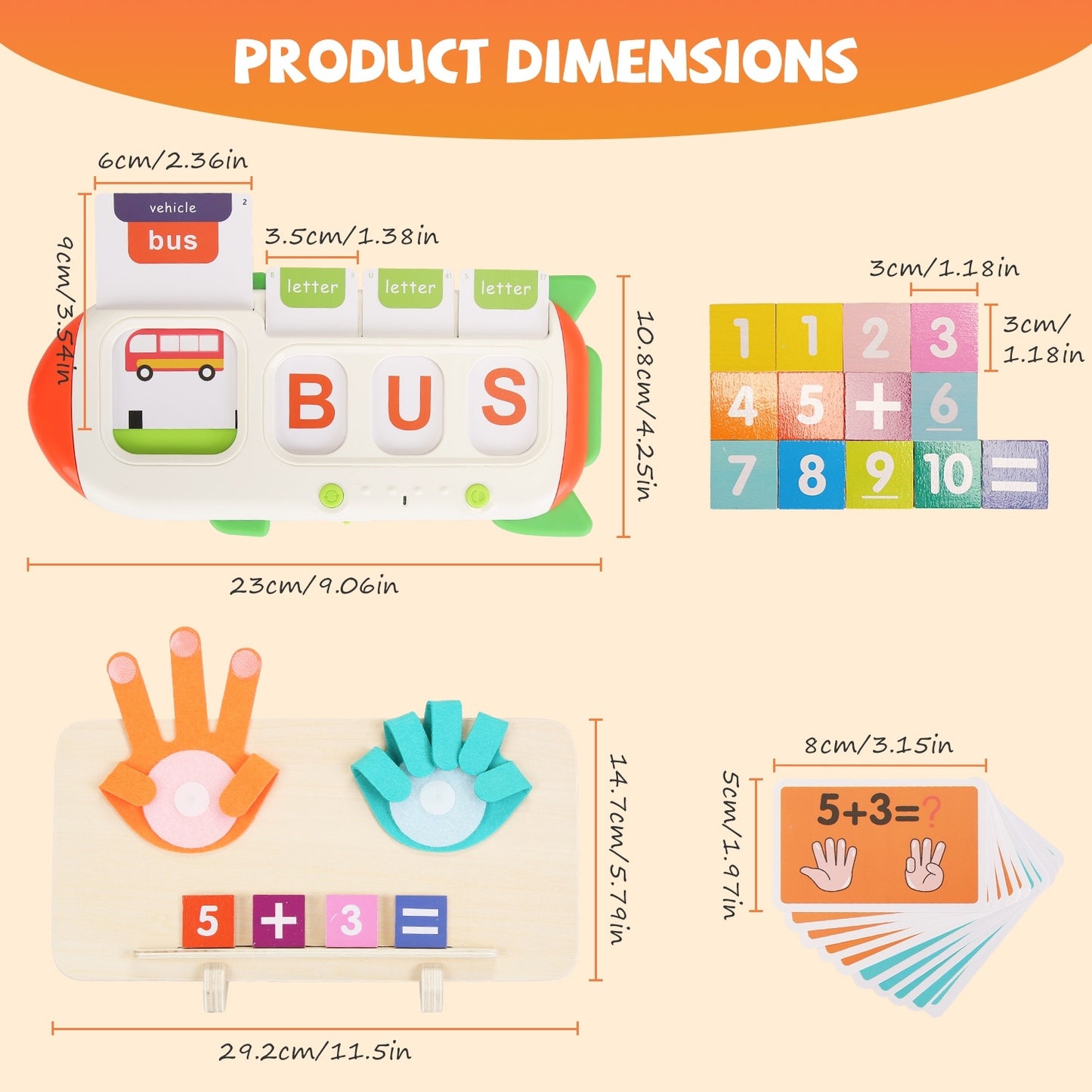 US Local Talking Flash Cards And Finger Counting Math Board Interactive Learning Toys For Kids Aged Over 3 Number Alphabet Words Song Learning