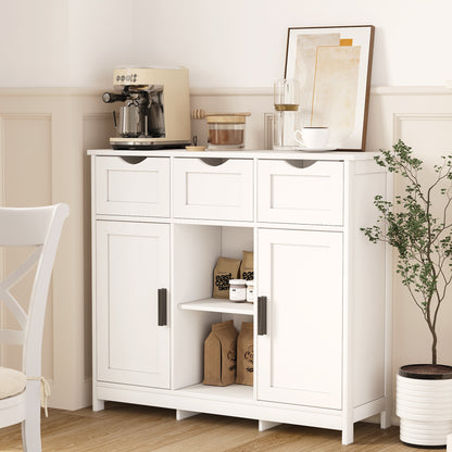 US Local Cabinets With Drawers And Shelves, Living Room, Bedroom, Bathroom Decor Cabinets Furniture Home Decor - White